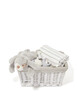 Baby Gift Hamper – 3 Piece with Blue Stripe Knitted Blanket